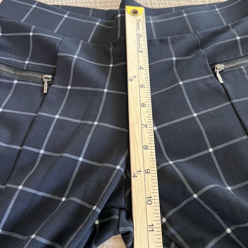 Lark + Grey Checkered Bootcut Pants Women Large Pull On Career Office Workwear - Picture 9 of 12
